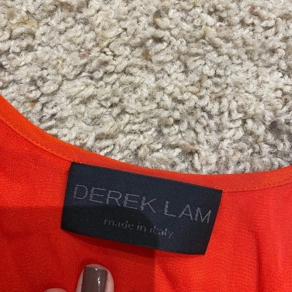 Derek Lam Women’s Silk Dress Red & Black Size 8 Knee Length Flowy Layered Dress - Picture 4 of 10